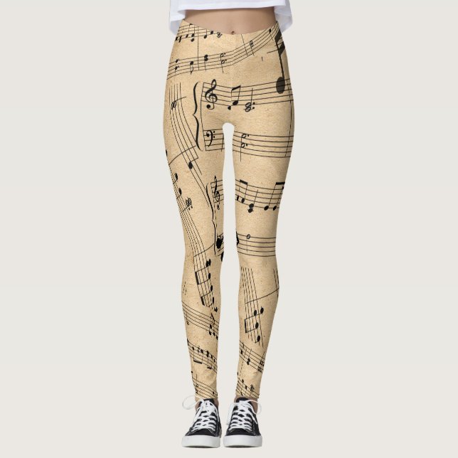 Leggings de Música de Folha (Frente)