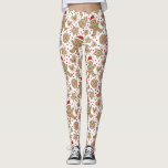 Leggings de Natal bonitas<br><div class="desc">Um lindo padrão de biscoito de pão de gengibre de férias enfeita essas leggings. Uma adição divertida ao seu armário de roupas de Natal. Projetado para você pelo Blackberry Boulevard.</div>