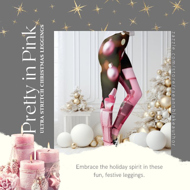 Leggings de Natal Bonito em Rosa (Criador carregado)