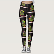 Leggings de Natal com Árvores de Natal