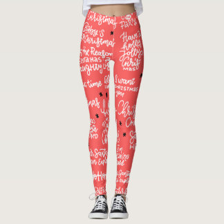 Leggings de Natal com Impressão Total