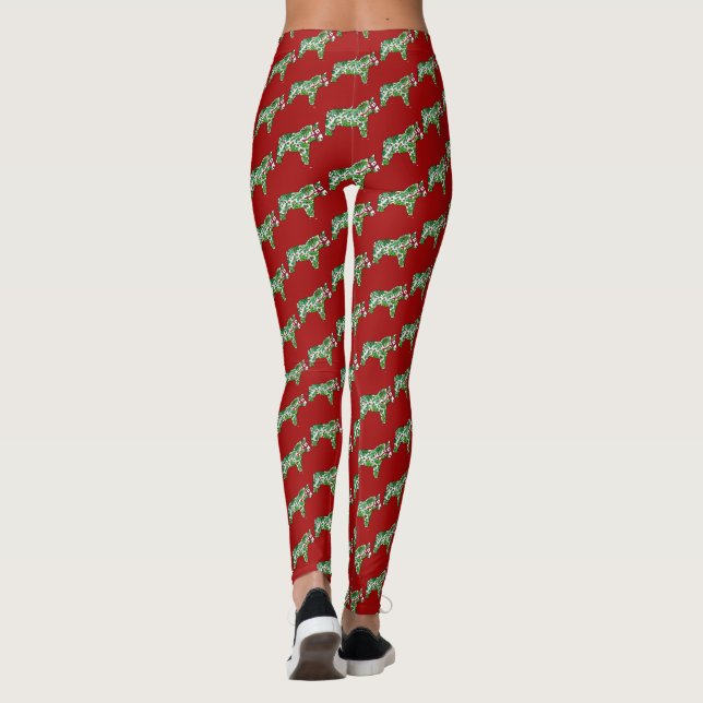 Leggings de Natal Dala Horse (Verso)