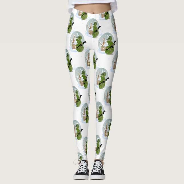 leggings de natal do soldado de neve (Frente)