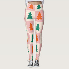 Leggings de Natal Xadrez Feminino