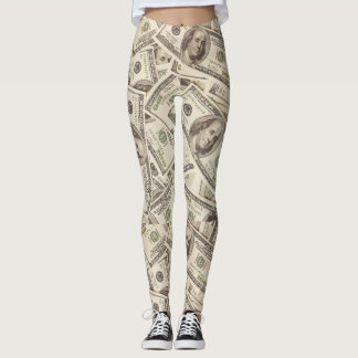 Leggings de notas de cem dólares