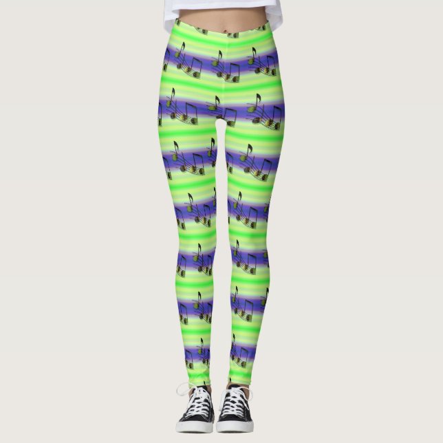 Leggings de Notas de Dubstep (Frente)