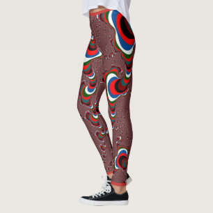 Leggings de nuvem de funil colorido em negrito