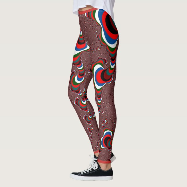 Leggings de nuvem de funil colorido em negrito (Esquerda)