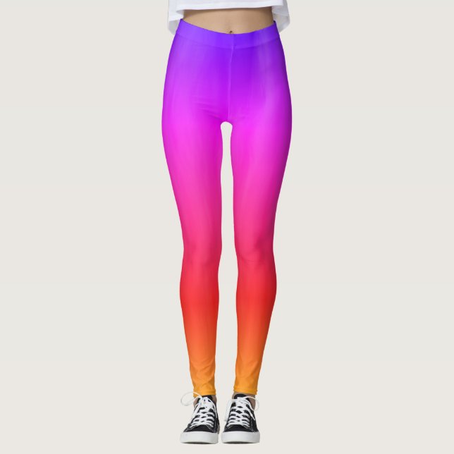 Leggings de Ombré Tropical Sunset (Frente)