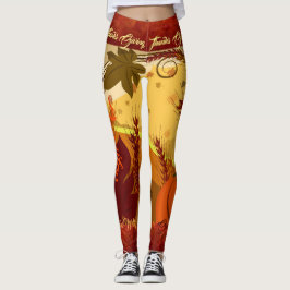 Leggings de outono de Ação de Graças deixam seu no