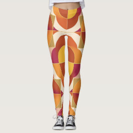 Leggings de Padrão Abstrato Quente