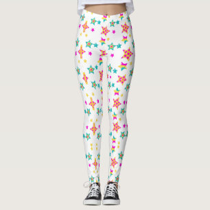 Leggings de padrão colorido