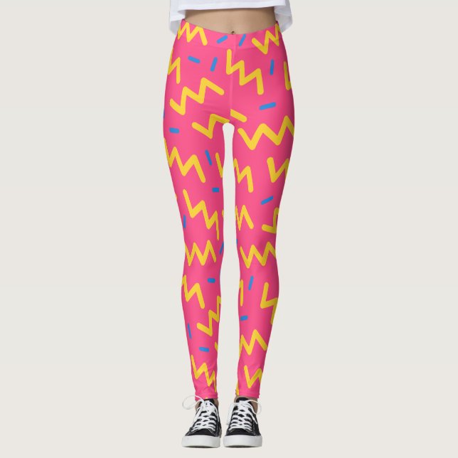 Leggings de padrão da Trendy 80s (Frente)
