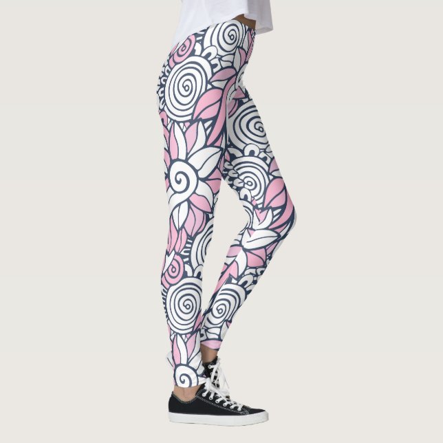 Leggings de padrão de abstrato (Direita)