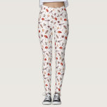 Leggings de padrão de cogumelo<br><div class="desc">Padrão Whimsical de aquarela ilustra vários cogumelos.</div>
