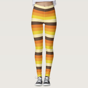 Leggings de padrão de cores com distribuição retro