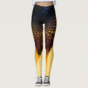 Leggings de padrão de flores