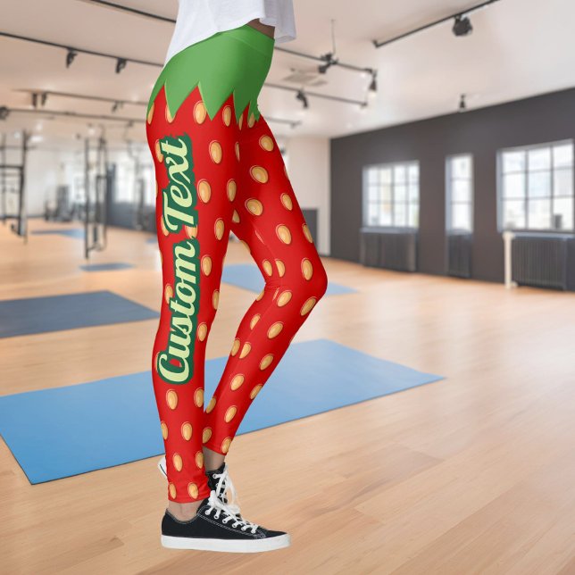 Leggings de padrão de fundo de morango (Criador carregado)
