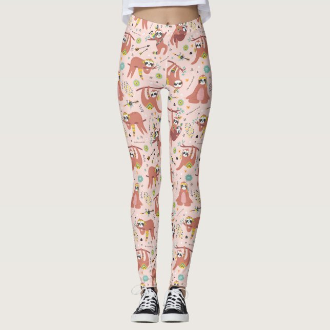 Leggings de padrão de inclinação (Frente)