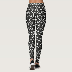 Leggings de padrão de lâminas góticas