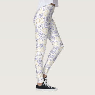 Leggings de padrão de limão
