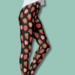 Leggings de padrão de morango de Verão