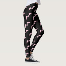 Leggings de padrão de morcegos cor-de-rosa do Hall