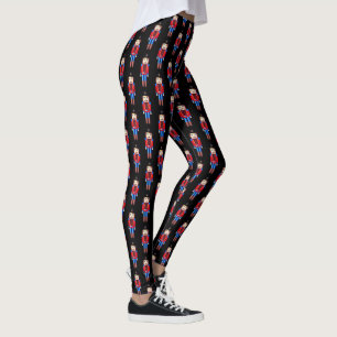 Leggings de padrão de natal divertidas