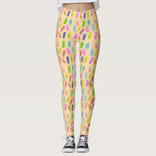 Leggings de padrão de oscilação de Sacudir