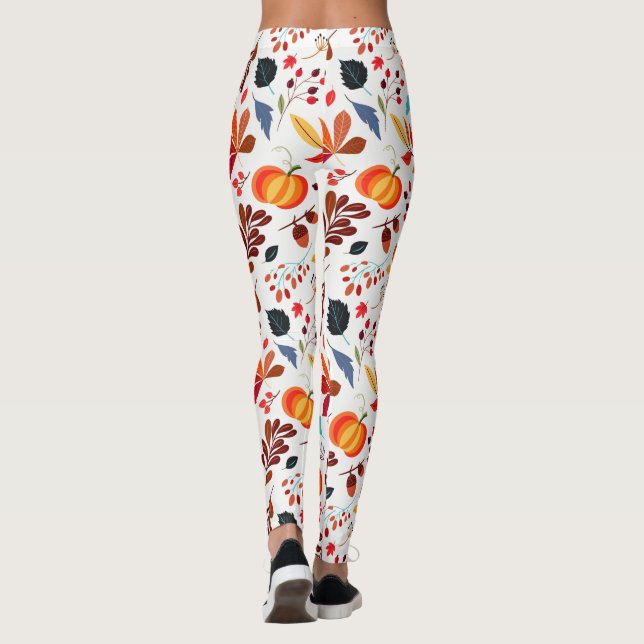 Leggings de padrão de outono (Verso)