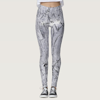 Leggings de Padrão de Pedra Granite