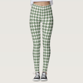 Leggings de padrão de som verde clássico
