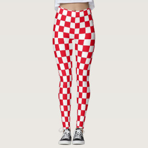 Leggings de padrão de verificador - corridas - esp
