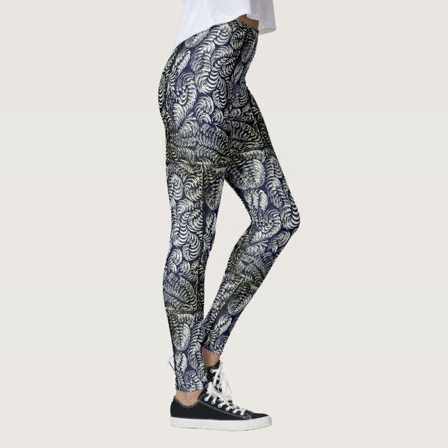 Leggings de Padrão de Vidro Antigas do Estilo Retr (Direita)
