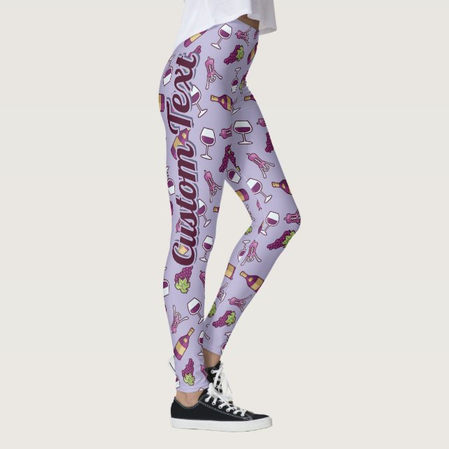 Leggings de padrão de vinho tinto (Direita)