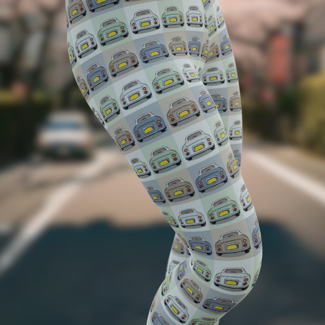 Leggings de padrão do carro Cute Figaro (Fun figgy leggings for any figaro owner. All the colours! You'll not see another pair like these!)