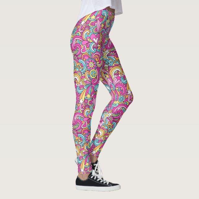 Leggings de padrão do Hippie 60 (Direita)