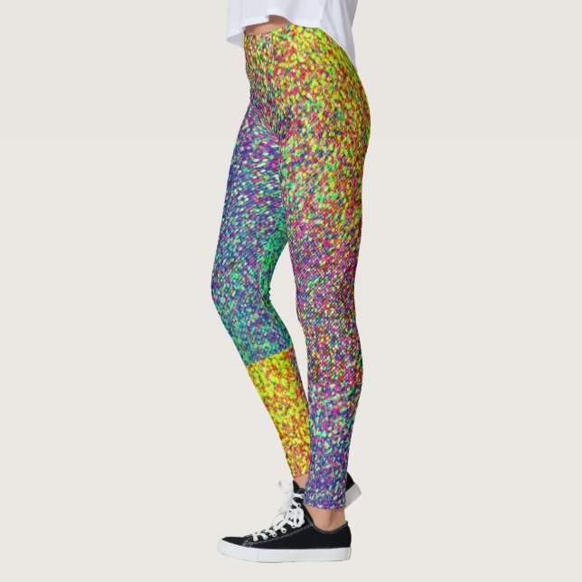 Leggings de padrão do Rainbow Blur (Esquerda)