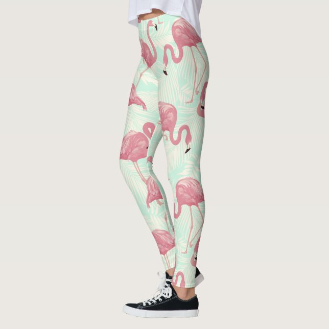 Leggings de padrão Flamingo (Esquerda)