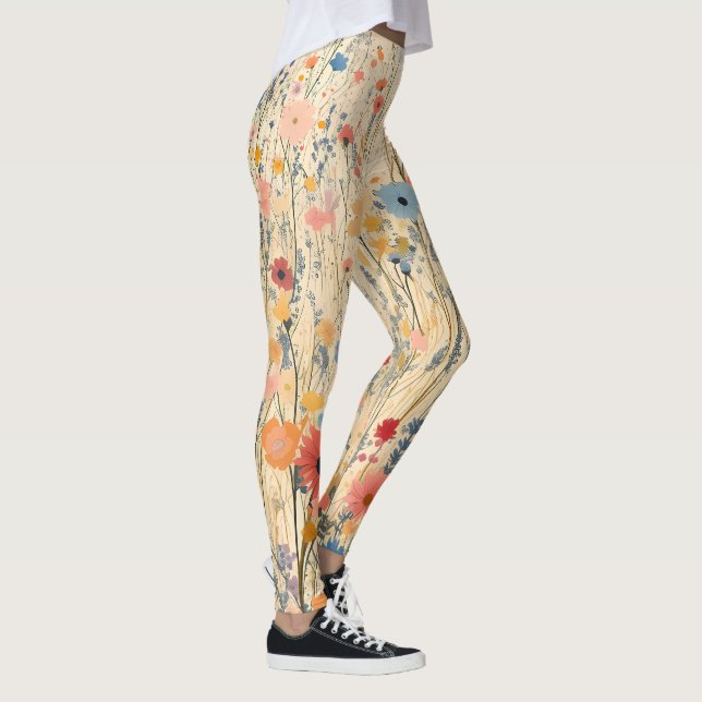 Leggings de Padrão Floral Whimsical (Direita)