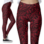 Leggings de padrão gótico - nostalgia gótica<br><div class="desc">Leggings de padrão gótico de Red Vintage - Nostalgia gótica, estética de Gótico vitoriana, Estilo escuro e entrelaçante Entra no mundo do fascínio gótico vintage com nossas Leggings de padrão gótico vintage. Abraçar o charme assombroso do Dia das Bruxas com estas leggings que exuam uma estética vitoriana do gótico. O...</div>