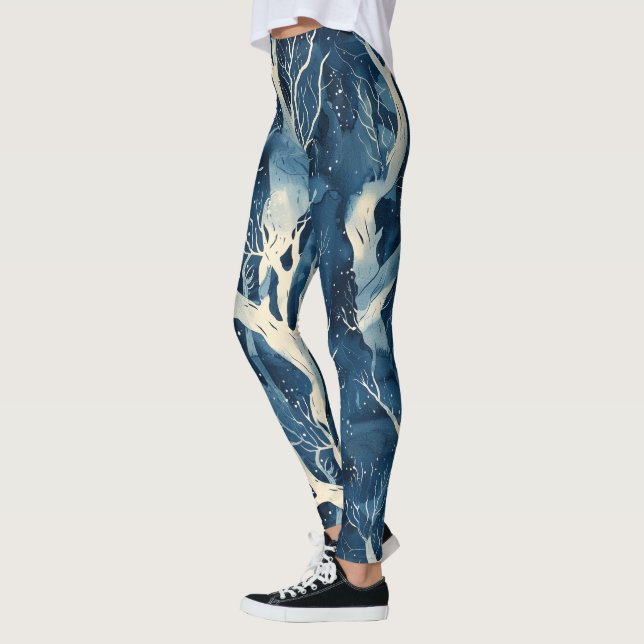 Leggings de padrão Icy Winter (Esquerda)