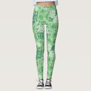 Leggings de padrão irlandês para Dia de São Patríc
