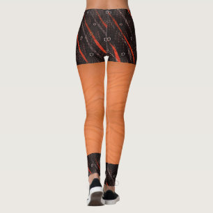 Leggings de padrão têxtil de curta distância