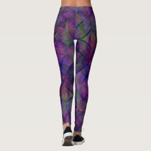 Leggings de padrão Tie Dyed Zig Zag