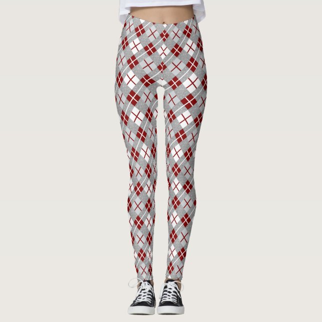 Leggings de padrões de Natal (Frente)