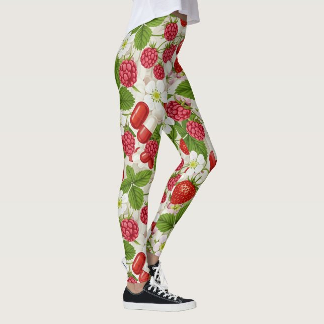 Leggings de padrões de saúde de Berries e Pills (Direita)