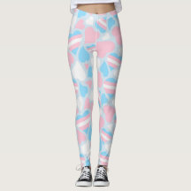 Leggings de padrões do coração do orgulho transexu