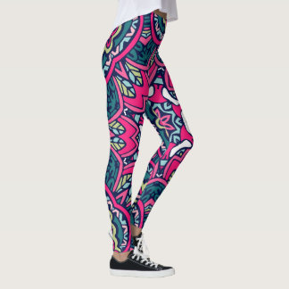 Leggings de padrões do Red Scrapbook
