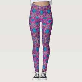 Leggings de padrões étnicos para mulheres